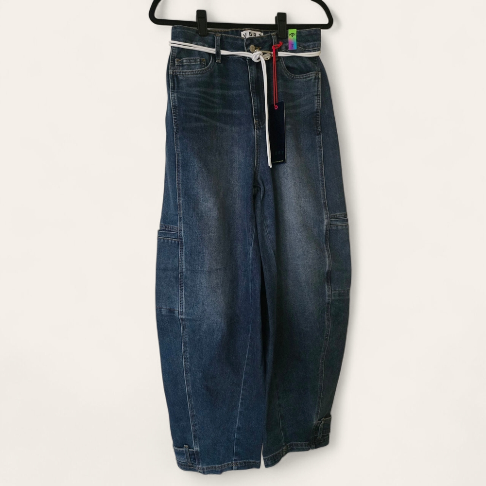 BNWT Vibrant M.I.U. Barrel High Waisted Denim Jeans Size 7